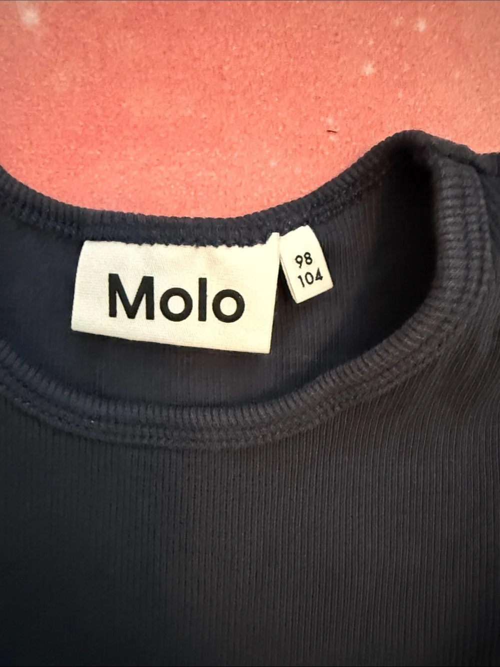 Molo Navy Short-Sleeve Dress with Horse Print girls 3 4 98 104 organic